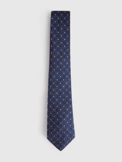 CORBATA JACQUARD MF AZUL MARINO
