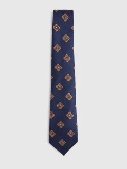 CORBATA JACQUARD MF AZUL MARINO