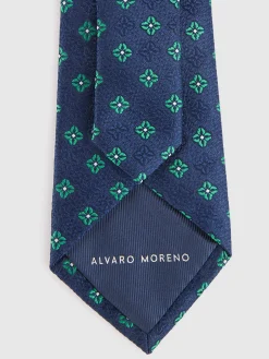 CORBATA JACQUARD MF AZUL MARINO