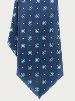 CORBATA JACQUARD MF AZUL MARINO