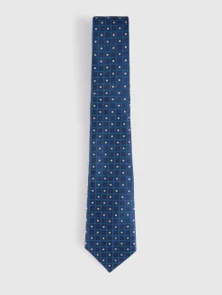 CORBATA JACQUARD MF AZUL MARINO
