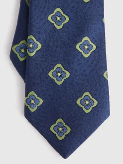 CORBATA JACQUARD MF AZUL MARINO