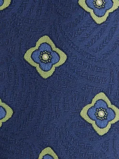 CORBATA JACQUARD MF AZUL MARINO