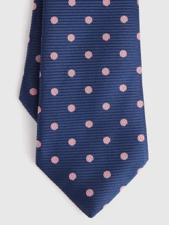 CORBATA JACQUARD MF AZUL MARINO