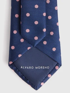 CORBATA JACQUARD MF AZUL MARINO
