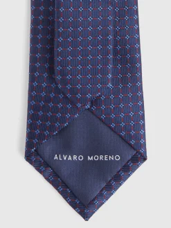 CORBATA JACQUARD MF AZUL MARINO