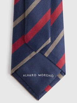 CORBATA JACQUARD MF AZUL MARINO