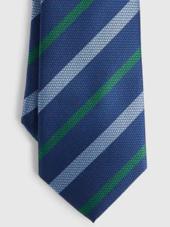 CORBATA JACQUARD MF AZUL MARINO