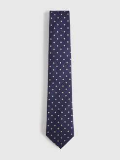 CORBATA JACQUARD MF AZUL MARINO
