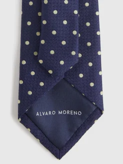 CORBATA JACQUARD MF AZUL MARINO