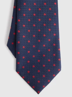 CORBATA JACQUARD MF AZUL MARINO