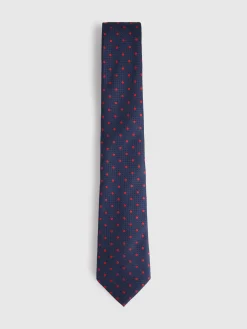 CORBATA JACQUARD MF AZUL MARINO