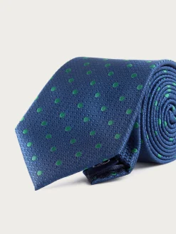 CORBATA JACQUARD MF AZUL MARINO