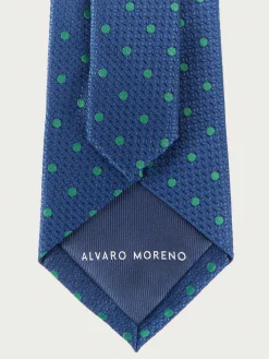 CORBATA JACQUARD MF AZUL MARINO