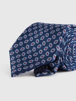 CORBATA JACQUARD MF AZUL MARINO