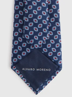 CORBATA JACQUARD MF AZUL MARINO