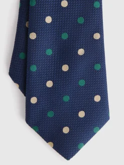 CORBATA JACQUARD MF AZUL MARINO