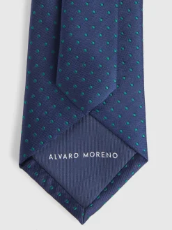 CORBATA JACQUARD MF AZUL MARINO