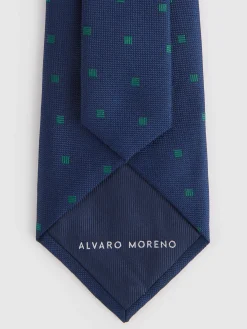 CORBATA JACQUARD MF AZUL MARINO