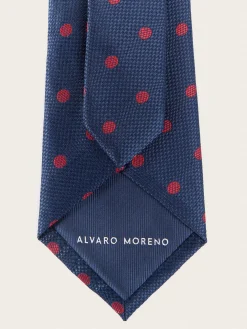 CORBATA JACQUARD MF AZUL MARINO