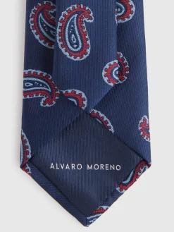 CORBATA JACQUARD MF AZUL MARINO