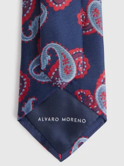 CORBATA JACQUARD MF AZUL MARINO