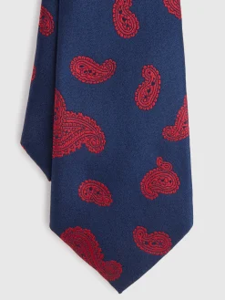 CORBATA JACQUARD MF AZUL MARINO