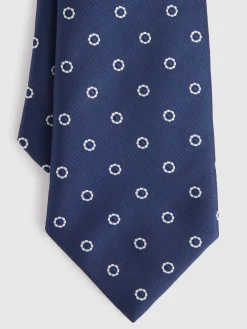 CORBATA JACQUARD MF AZUL MARINO