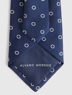 CORBATA JACQUARD MF AZUL MARINO