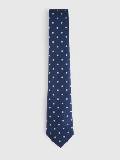CORBATA JACQUARD MF AZUL MARINO