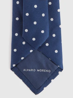 CORBATA JACQUARD MF AZUL MARINO