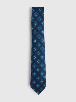 CORBATA JACQUARD MF AZUL MARINO