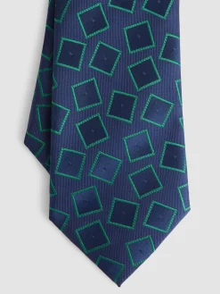 CORBATA JACQUARD MF AZUL MARINO