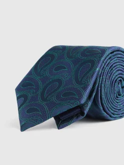 CORBATA JACQUARD MF AZUL MARINO