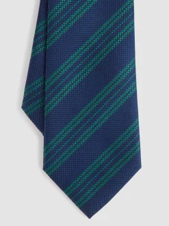 CORBATA JACQUARD MF AZUL MARINO