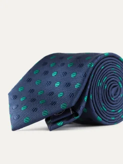 CORBATA JACQUARD MF AZUL MARINO
