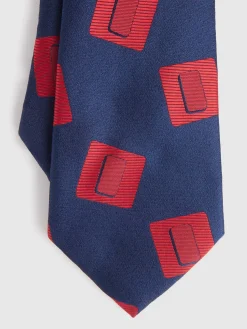 CORBATA JACQUARD MF AZUL MARINO