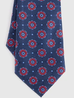 CORBATA JACQUARD MF AZUL MARINO