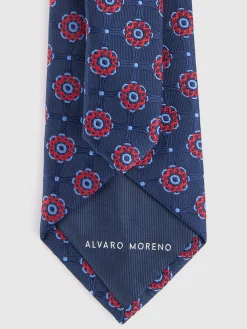 CORBATA JACQUARD MF AZUL MARINO