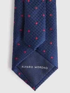 CORBATA JACQUARD MF AZUL MARINO