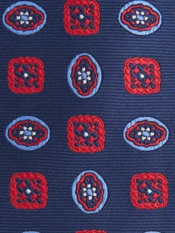 CORBATA JACQUARD MF AZUL MARINO