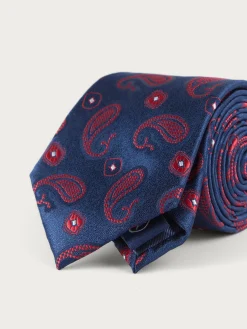CORBATA JACQUARD MF AZUL MARINO