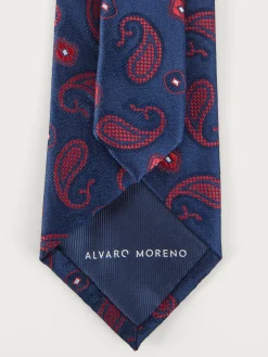CORBATA JACQUARD MF AZUL MARINO