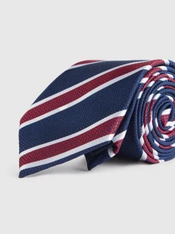 CORBATA JACQUARD MF AZUL MARINO