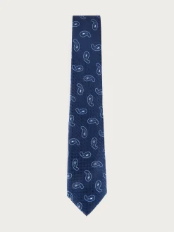 CORBATA JACQUARD MF AZUL MARINO