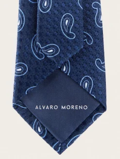 CORBATA JACQUARD MF AZUL MARINO