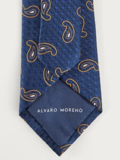 CORBATA JACQUARD MF AZUL MARINO