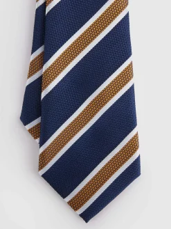 CORBATA JACQUARD MF AZUL MARINO