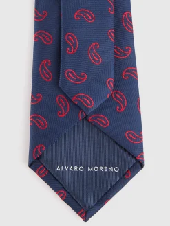 CORBATA JACQUARD MF AZUL MARINO
