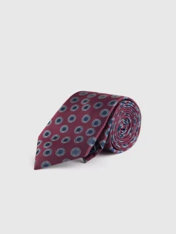 CORBATA JACQUARD MF BURDEOS
